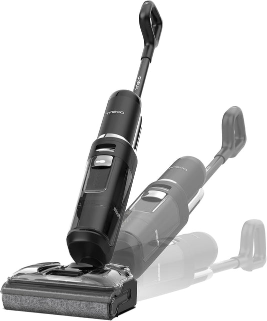 Tineco Floor ONE S7 Stretch Ultra Cordless Wet Dry Vacuum Cleaner, 180°Lay-Flat Anti-Tangle Design, 50 Minutes Runtime, 185℉ Flashdry Self-Cleaning, Dual-Sided Edge Cleaning Floor Cleaner