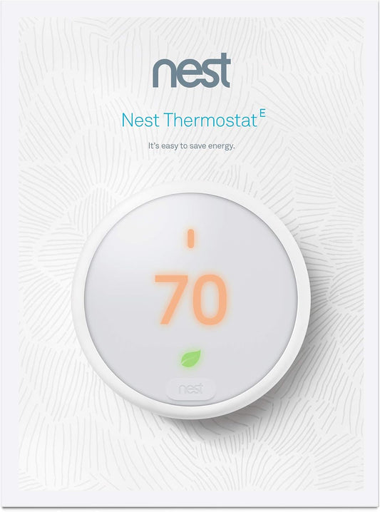 Google Nest Thermostat E T4002ES – Smart WiFi Thermostat with App Control, Programmable Scheduling, Alexa & Google Assistant Compatibility.