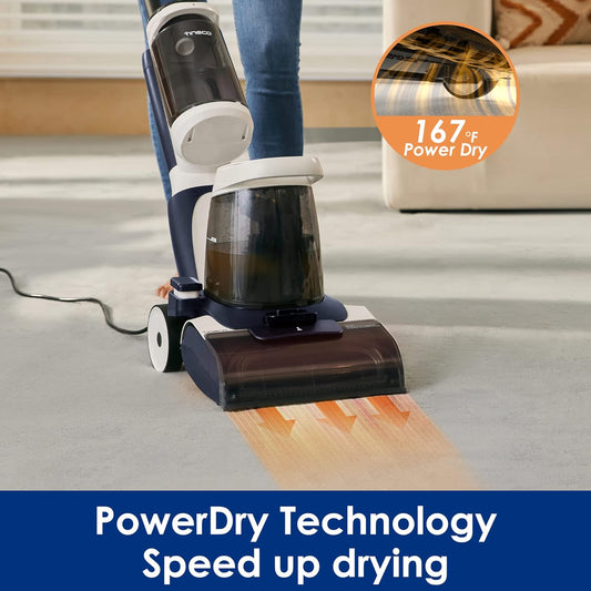 Tineco Carpet Cleaner Machine & Lightweight Carpet Shampooer, iCARPET Portable Upholstery Spot Cleaner with Heated Wash, Power Dry, LED Display, and Odor-Eliminating Cleaning Formula