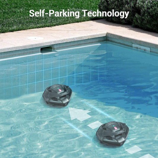 AIPER Seagull SE Cordless Robotic Pool Cleaner, Self-Parking Technology, Perfect for Above-Ground/In-Ground Flat Pools up to 40 Feet