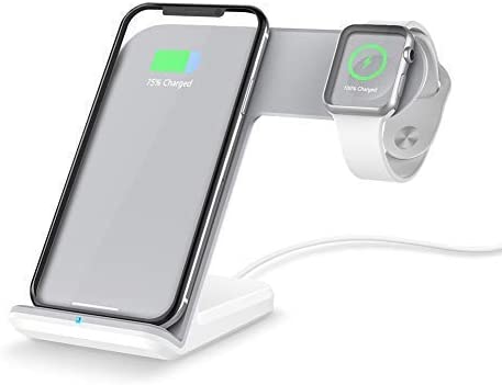 2 in 1 Wireless Charging Station Dock Fast Qi