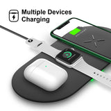 3-in-1 Wireless charger station, Fast charging pads for iPhone/iWatch/Air-pods (M7)