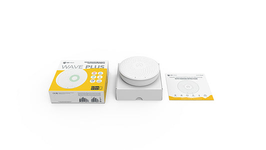 Airthings - Wave Plus Smart Indoor Air Quality Monitor with Radon Detection - Matte White