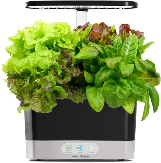 AeroGarden Harvest - с комплектом стручков зелени для салата из семейной реликвии (6 стручков) Модель - 100690-BLK