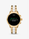MICHAEL KORS ACCESS - Умные часы с золотистым покрытием и силиконом для подиума - MKT5057