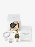 MICHAEL KORS ACCESS - Умные часы с золотистым покрытием и силиконом для подиума - MKT5057