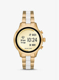 MICHAEL KORS ACCESS - Умные часы с золотистым покрытием и силиконом для подиума - MKT5057