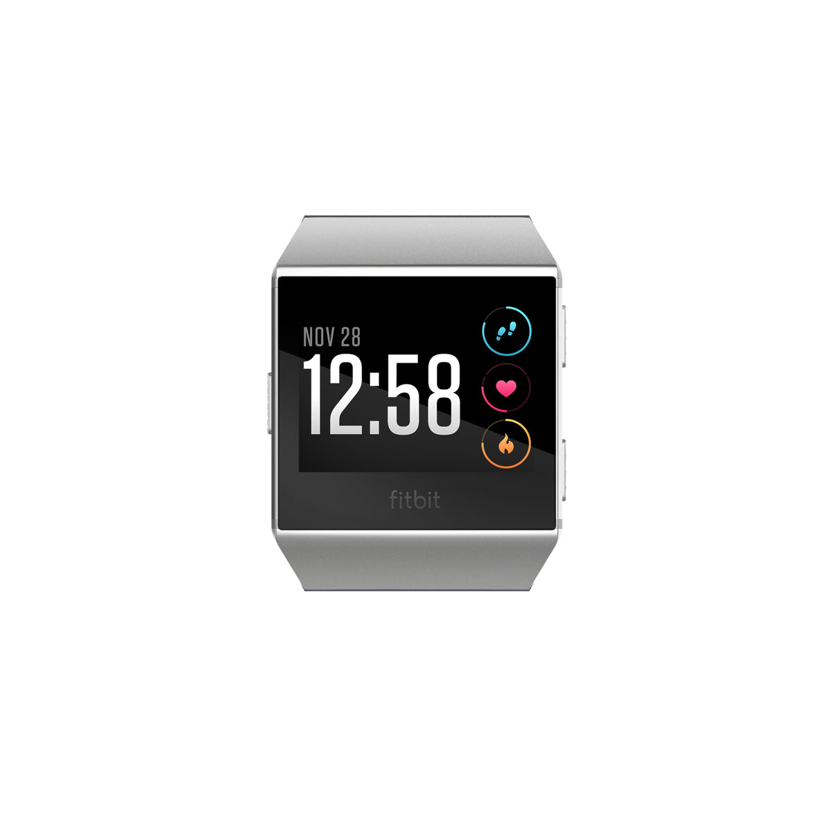 Fitbit ionic silver gray top