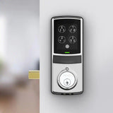Lockly Model 7S Satin Nickel Single-Cylinder Smart Deadbolt Lock with Keypad, Bluetooth and Discrete PIN Code Input