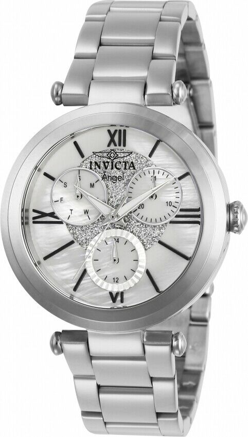 Invicta Women's Angel Quartz Stainless-Steel Strap, Silver, Casual Watch (Model: 28924)