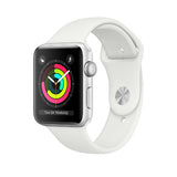 Apple Watch Series 3 - серебристый алюминиевый корпус со спортивным ремешком белого цвета