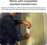 Google Nest Doorbell (Wired, 3rd Gen) - 2K Video and Gemini, Live View, Night Vision, 2-Way Audio - Works with Google Home - Hazel