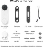 Google Nest Doorbell (Wired, 3rd Gen) - 2K Video And Gemini, Live View, Night Vision, 2-Way Audio - Works With Google Home - Snow