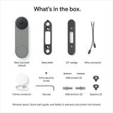 Google Nest Doorbell (Wired, 3rd Gen) - 2K Video and Gemini, Live View, Night Vision, 2-Way Audio - Works with Google Home - Hazel