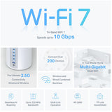 TP-Link Deco BE10000 Wireless Tri-Band 2.5G 2-Piece Whole Home Mesh System - BE63