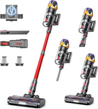 Uosogi Cordless Vacuum Cleaner, Upgraded 50KPA 600W 70Mins Stick Vacuum with Hurricane Mode, Self-Standing, Touch Screen, 1.8L Dust Cup, Anti-tangle Wireless Vacumm, Vacuum Cleaners for Home/Pet Hair/Carpets