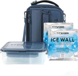 Titan PRO Expandable Lunch Box by Arctic Zone with Ice Walls & Leak-Proof Bento, Keeps Food Cold Up to 6 Hours (Blue)