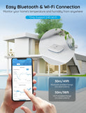 Govee WiFi Thermometer Hygrometer, Smart Humidity Temperature Sensor with App Notification Alert, 2 Years Free Data Storage Export, Wireless Remote Monitor