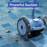 VINGLI Automatic Suction-Side Pool Vacuum Cleaner, Powerful Wall-Climbing Sweeper for Inground Pools, Includes 39.6ft Tangle-Free Hose