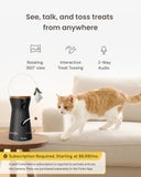 Furbo 360° Cat Camera [Subscription Required] Unlock w/Paid Plan: Home Security & Pet Safety Alerts, Rotating Treat Toss w/ 2-Way Speaker, Smart Cam w/Phone App (Low Risk, 3mo Min. Cancel Anytime)