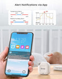 Govee Bluetooth Thermometer&Hygrometer, Mini Accurate Humidity and Temperature Sensor with Data Storage Export for iOS/Android, Temp Humidity Monitor with Alert for House Wine Living Room Baby Room