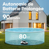AIPER Scuba SE 2025 Cordless Pool Cleaner with 90-Min Runtime, 1665 GPH Strong Suction, Lightweight, Pool Vacuum for Above Ground Flat Pools up to 860 Sq.ft, Milky White & Teal