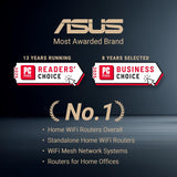 ASUS RT-AX1800S Dual Band WiFi 6 Extendable Router, Subscription-Free Network Security, Parental Control, Built-in VPN, AiMesh Compatible, Gaming & Streaming, Smart Home
