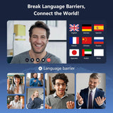 AI Translation Earbuds Real Time 144 Languages Translator Ear Buds Wireless Clip On Earbuds Bluetooth Headphones for Travel Business Meeting