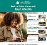 Security Cameras Wireless Outdoor - Arlo Essential Battery 2K (3rd Gen, Latest Version), Color Night Vision, Two-Way Audio, Home Security, Person/Package/Vehicle/Animal Detection, White - 3-Pack