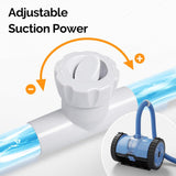 VINGLI Automatic Suction-Side Pool Vacuum Cleaner, Powerful Wall-Climbing Sweeper for Inground Pools, Includes 39.6ft Tangle-Free Hose