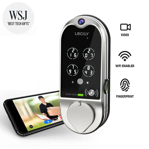 Lockly Vision Smart Lock + Video Doorbell - Satin Nickel