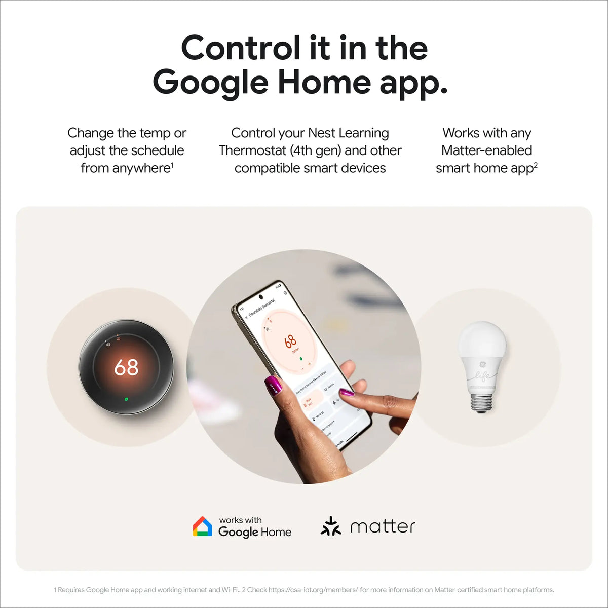 Google Nest Learning Thermostat (4th gen) with Nest Temperature Sensor (2nd gen)