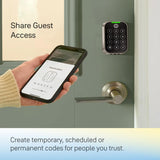 Yale Assure Lock 2 Plus Apple Home Keys (Tap to Open) Deadbolt, Black Suede Smart Keyless Entry Door Lock with Wi-Fi Connected Keypad for Code Entry and Remote Access, YRD450-N-WF1-BSP