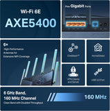 TP-Link Tri-Band 6-Stream Wi-Fi 6E Router - 6 Ghz Band - Speed up to 5.4 Gbps - Archer AXE5400