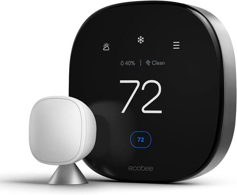 ecobee New Smart Thermostat Premium with Smart Sensor and Air Quality Monitor with two sensors