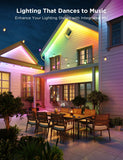 Govee Outdoor LED Strip Lights, 32.8ft Smart Outdoor Lights Work with Alexa and Google Assistant, App Control, IP65 Waterproof, RGBIC LED Lights for Patio, Eave, Holiday Decorations