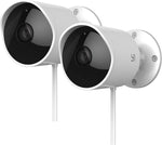 YI Security Camera Outdoor, 1080p Outside Surveillance Front Door IP Smart Cam with Waterproof, WiFi, Cloud, Night Vision, Motion Detection Sensor - 2 Pack
