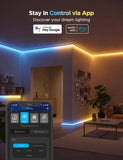 Govee RGBIC LED Strip Lights with Covers, Smart LED Lights for Bedroom Work with Alexa and Google Assistant - 16.4ft