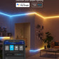 Govee RGBIC LED Strip Lights with Covers, Smart Lights Work with Alexa and Google Assistant, LED Diffuser Channel with LED Lights for Bedroom - 32.8ft