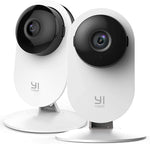 YI Security Home Camera, 1080p 2.4G WiFi Smart Indoor IP Cam with Night Vision, 2-Way Audio, AI Human Detection in Phone App, Pet Cat Dog Cam, Works with Alexa and Google - 2 Pack
