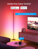 Govee RGBIC Floor Lamp 2-Pack, LED Lamp Compatible with Alexa, Smart Standing Lamp with Voice Control, Color Changing Bedside Lamp, Floor Lamp for Bedroom, Black