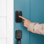 Yale Security Lock 2 with Wi-Fi, Black Connected Keypad Smart Lock for Front Door or Back, Door Lock with Code and Back-Up Key, YRD410-WF1-BSP