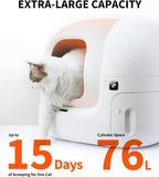 PETKIT Self Cleaning Cat Litter Box, PuraMax App Control Cat Litter Box for Multiple Cats, xSecure/Odor Removal Automatic Cat Litter Box