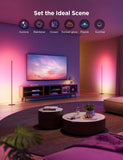 Govee RGBIC Floor Lamp 2-Pack, LED Lamp Compatible with Alexa, Smart Standing Lamp with Voice Control, Color Changing Bedside Lamp, Floor Lamp for Bedroom, Black