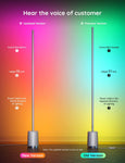Govee Floor Lamp, RGBIC Lyra Color Changing Corner Lamp, Modern LED Lamp with Wi-Fi App Control, 64+ Scene, DIY Modes, Music Sync, Standing Lamp Suitable for Bedroom, Living Room, Gaming Room