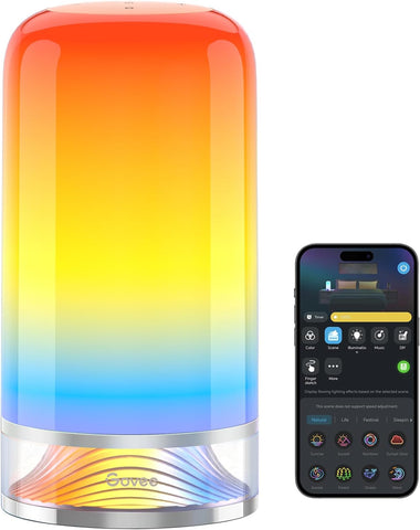 Govee RGBIC Smart Table Lamp 2, Touch Bedside Small Table Lamp Work with Matter, Alexa, 64 Scene Modes, Color Changing Lamp for Bedroom Dimmable Night Light