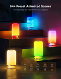 Govee RGBIC Smart Table Lamp 2, Touch Bedside Small Table Lamp Work with Matter, Alexa, 64 Scene Modes, Color Changing Lamp for Bedroom Dimmable Night Light