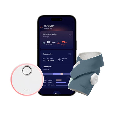 Owlet Dream Sock® - FDA-Cleared Smart Baby Monitor - Track Live Pulse (Heart) Rate, Oxygen in Infants - Receive Notifications - Blue