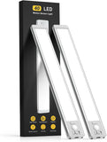 MCGOR Under Cabinet Lights,40 LED Rechargeable Battery Operated Motion Sensor Light Indoor, 2 Pack Magnetic Dimmable Closet Lights, Wireless Under Counter Lights for Kitchen, Stairs