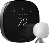 Ecobee Smart Thermostat Premium with Smart Sensor and Air Quality Monitor, Programmable Wifi Thermostat, Works with Siri, Alexa, Google Assistant, Black | EB-STATE6-01